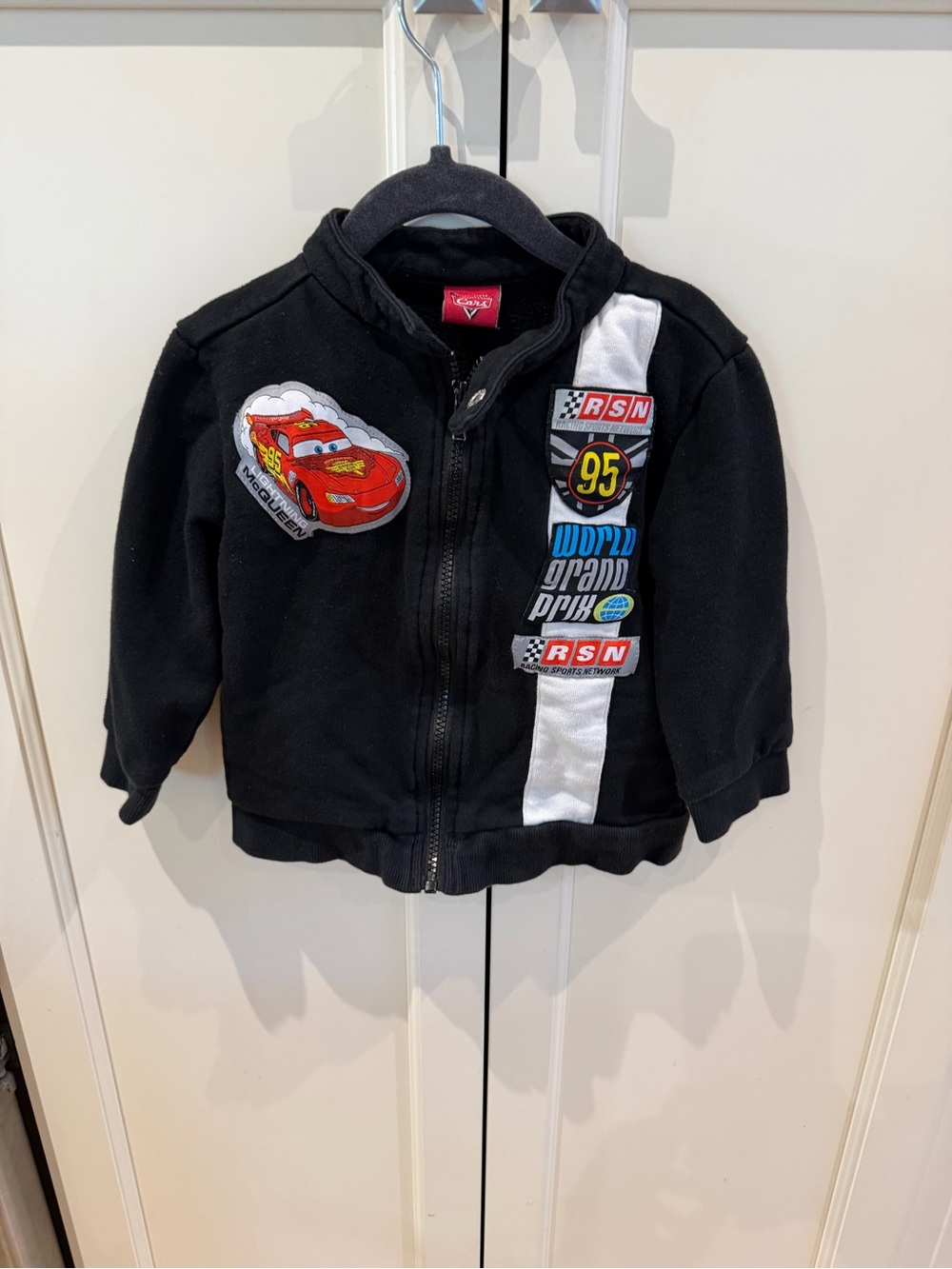 Cars 3t Black Lightning McQueen Zip-Up sweater jacket for Kids